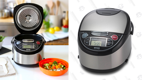 Tiger Rick Cooker with Food Steamer, 5.5 cup | $145 | Rakuten | Use code TIGR24Tiger Rick Cooker with Food Steamer, 10 cup | $165 | Rakuten | Use code TIGR24